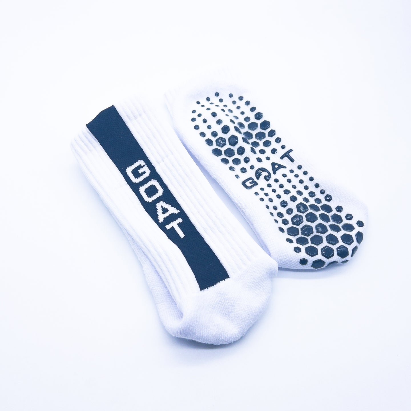 🐐 GOAT | Grip Socks | White. Individual Pairs S , M , L